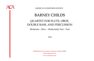 [Childs] Quartet for Flute, Oboe, Double Bass, and Percussion