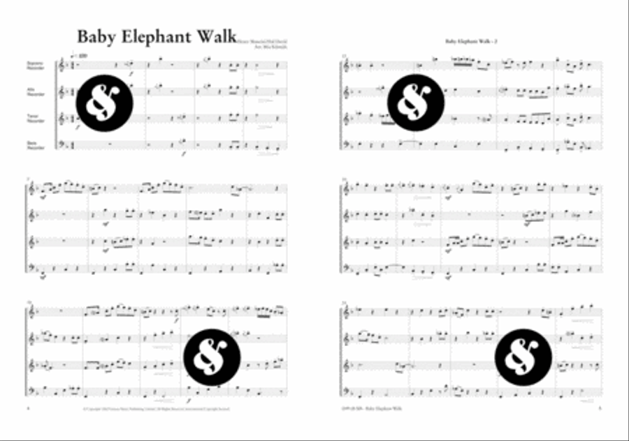 Baby Elephant Walk Recorder scores gallery preview page 2