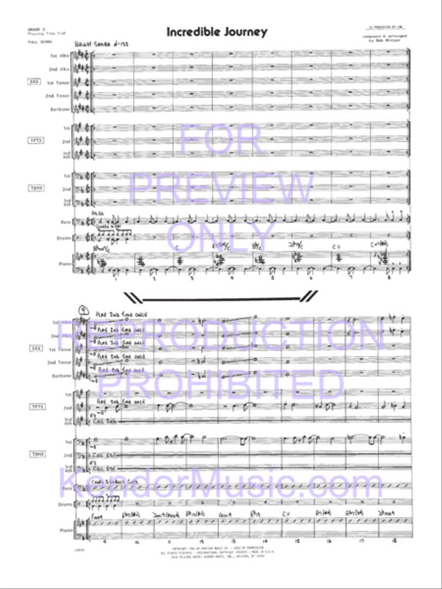 Incredible Journey Incredible Journey Jazz Ensemble scores gallery preview page 2