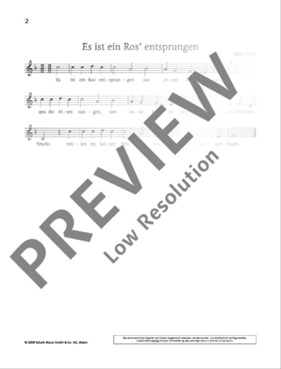 Es ist ein Ros' entsprungen Soprano Recorder scores gallery preview page 3