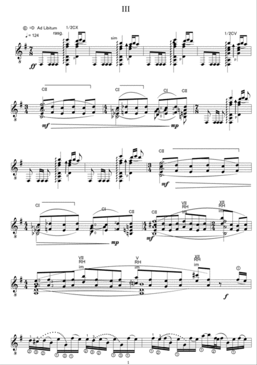 Five Impromptus Classical Guitar scores gallery preview page 6