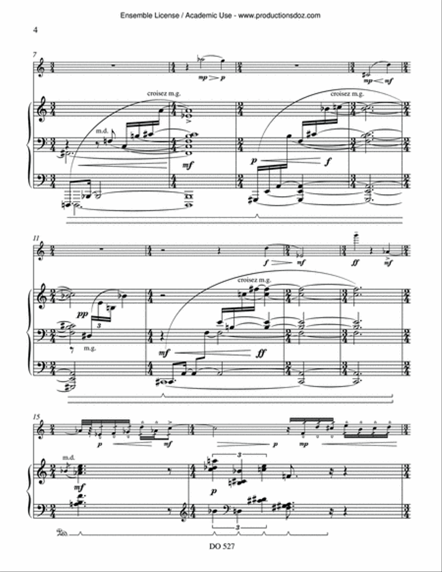 Distance intime Flute Solo scores gallery preview page 4
