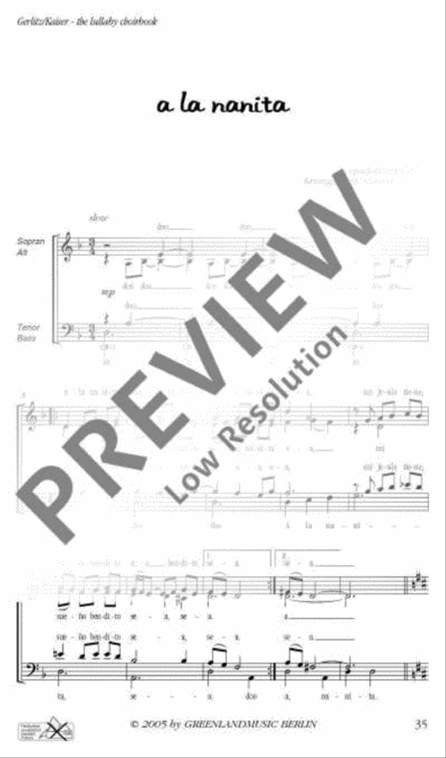 A la nanita 4-Part scores gallery preview page 2