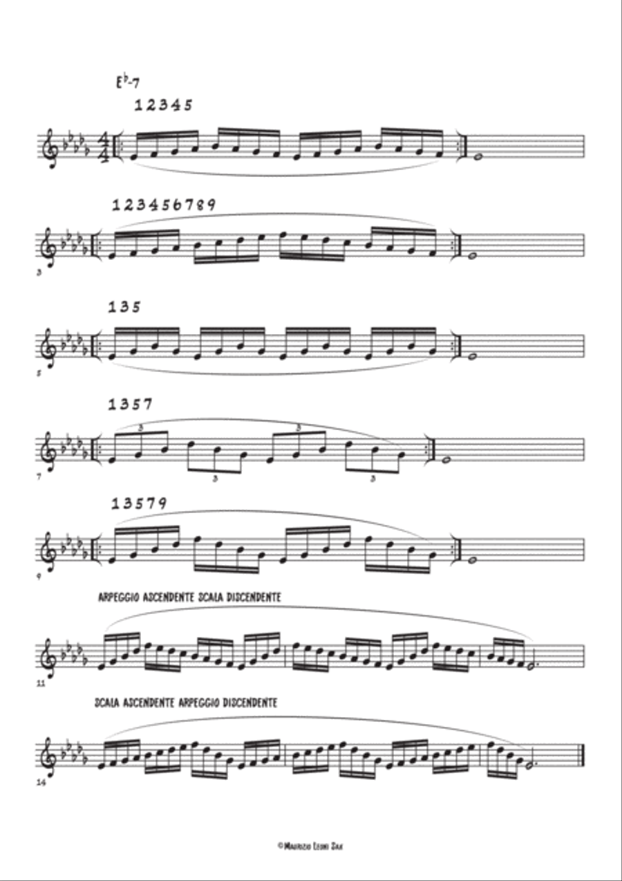 Le Scale Doriche Per Tutti I Sassofoni Alto Saxophone scores gallery preview page 5