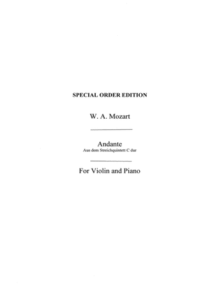 Andante In F From String Quartet In C (Jockisch)