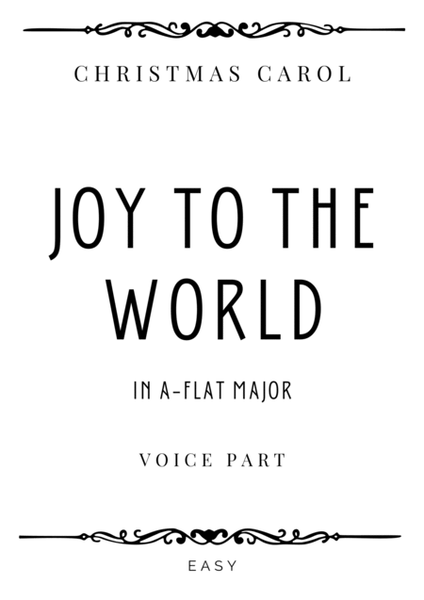 Mason - Joy to the World in A-Flat Major for Low Voice & Piano - Easy image number null