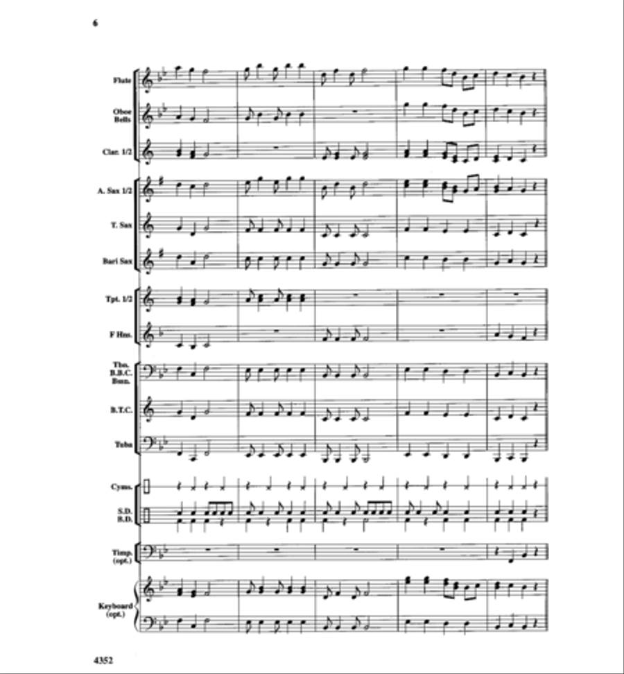 Hometown Hoedown Concert Band scores gallery preview page 7