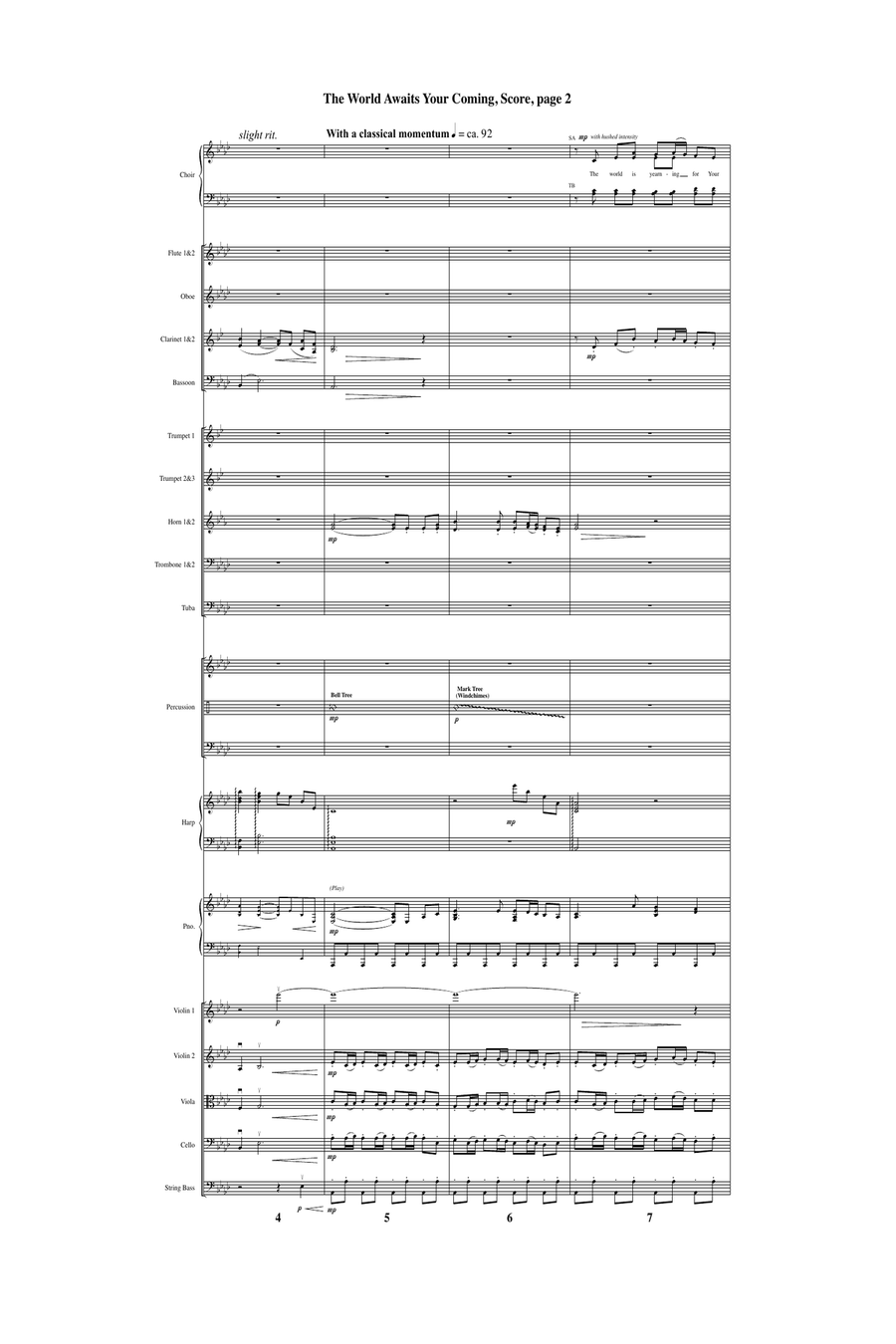 The World Awaits Your Coming - Orchestral Score and Parts (Digital Download) Full Orchestra scores gallery preview page 4