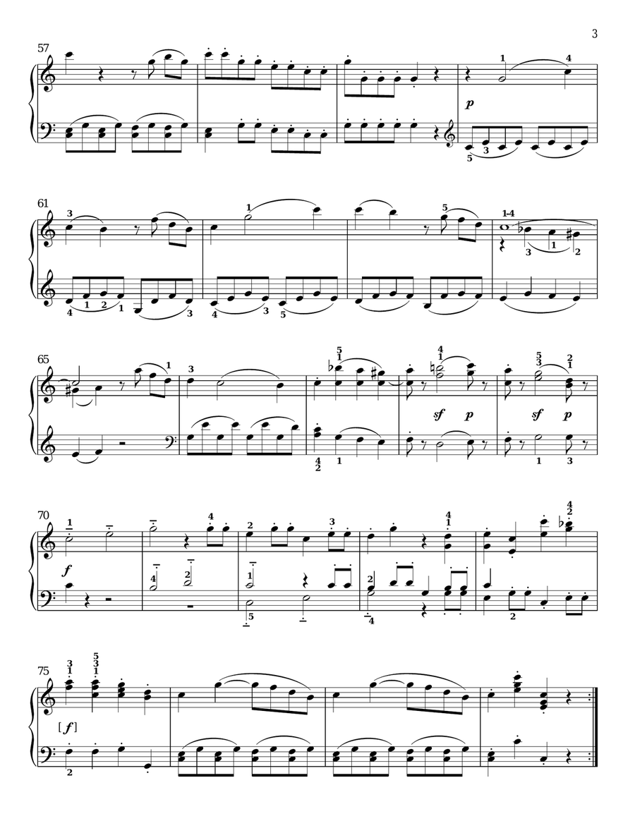 Sonatina No. 1 In C Major Piano Solo scores gallery preview page 3