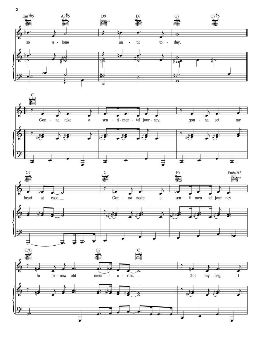 Sentimental Journey Guitar scores gallery preview page 2
