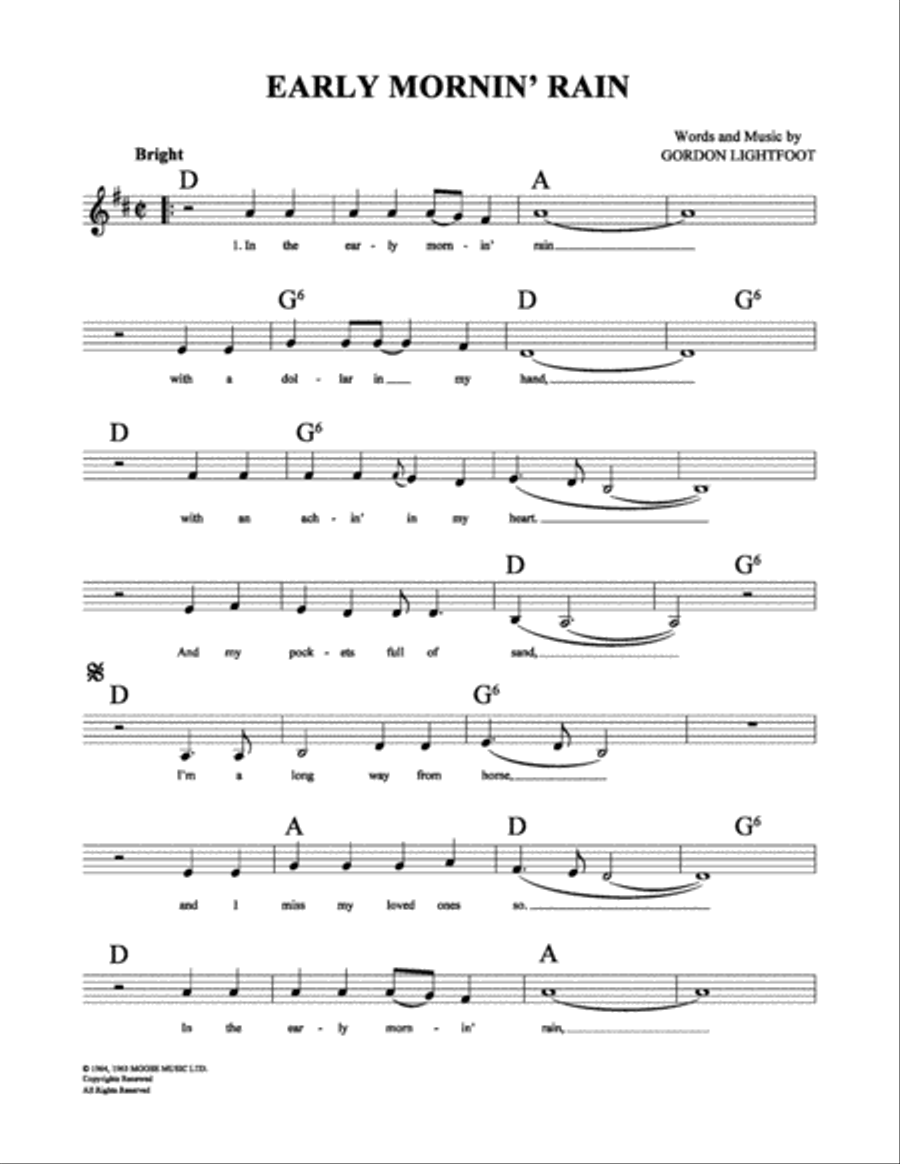 Early Mornin' Rain Early Mornin' Rain School and Community scores gallery preview page 2