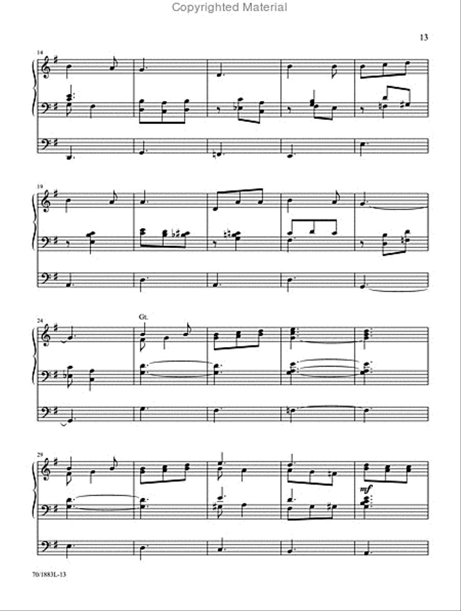 Jazz Hymns and Spiritual Songs Organ Solo scores gallery preview page 7