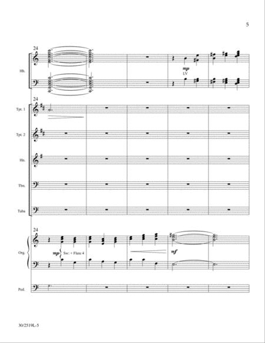 Fanfare for Easter - Brass Quintet Score and Parts Brass Quintet scores gallery preview page 5