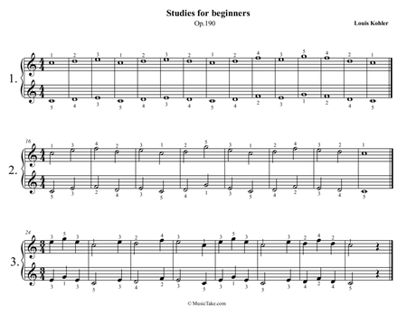Kohler Studies for Beginners Op.190 No.1-12 image number null