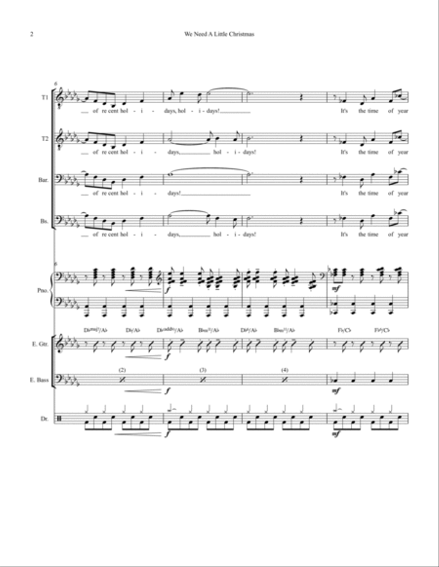 We Need A Little Christmas Small Ensemble scores gallery preview page 2