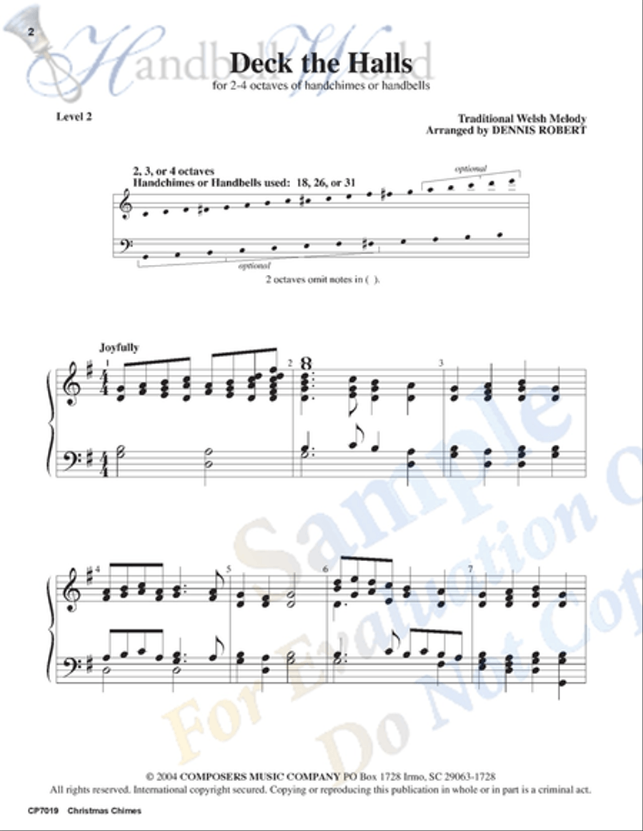 Christmas Chimes Christmas Chimes 4-Octaves scores gallery preview page 2