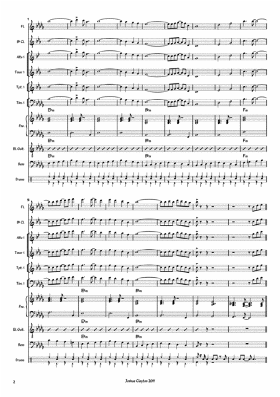 Serendipity - Coltrane influenced bebop tune. Jazz Ensemble scores gallery preview page 2