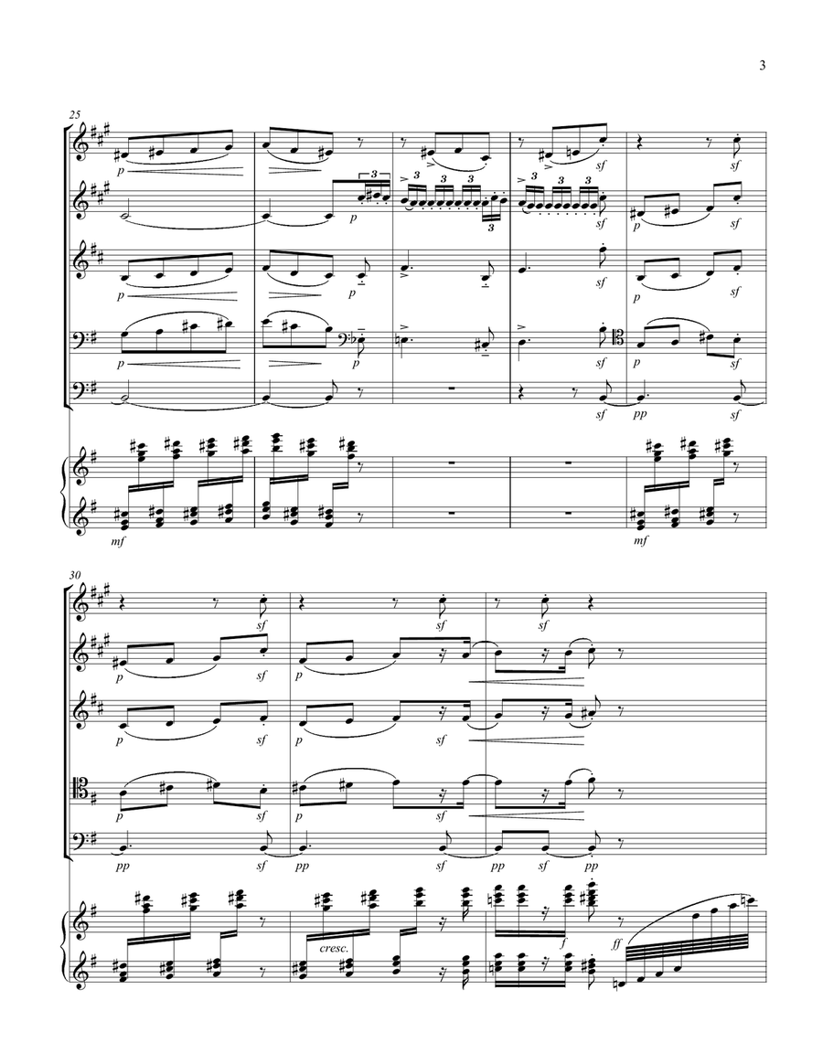 Dance of the Sugar Plum Fairy from the Nutcracker for Brass Quintet and Organ Brass Ensemble scores gallery preview page 3