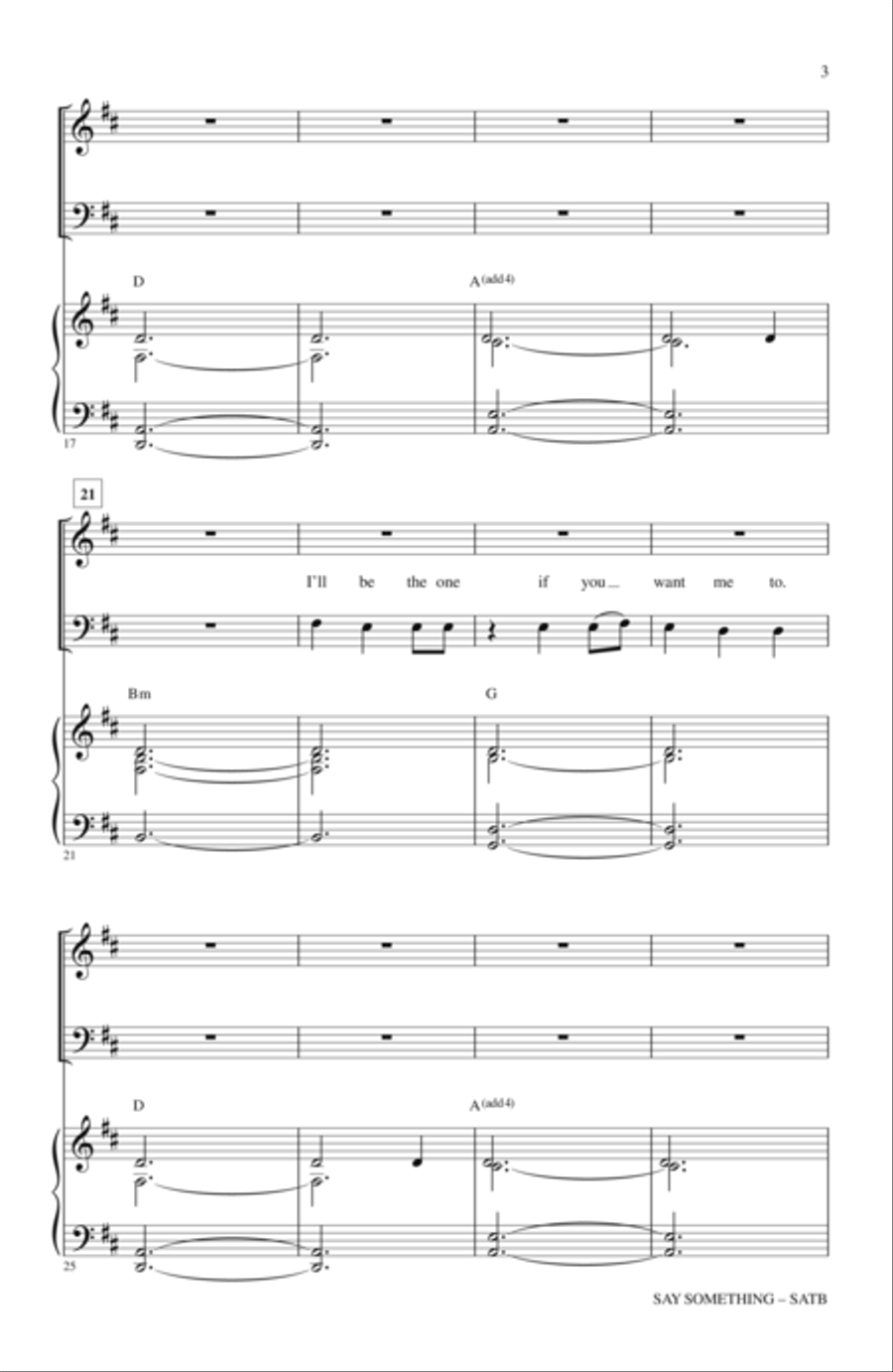 Say Something 4-Part scores gallery preview page 2