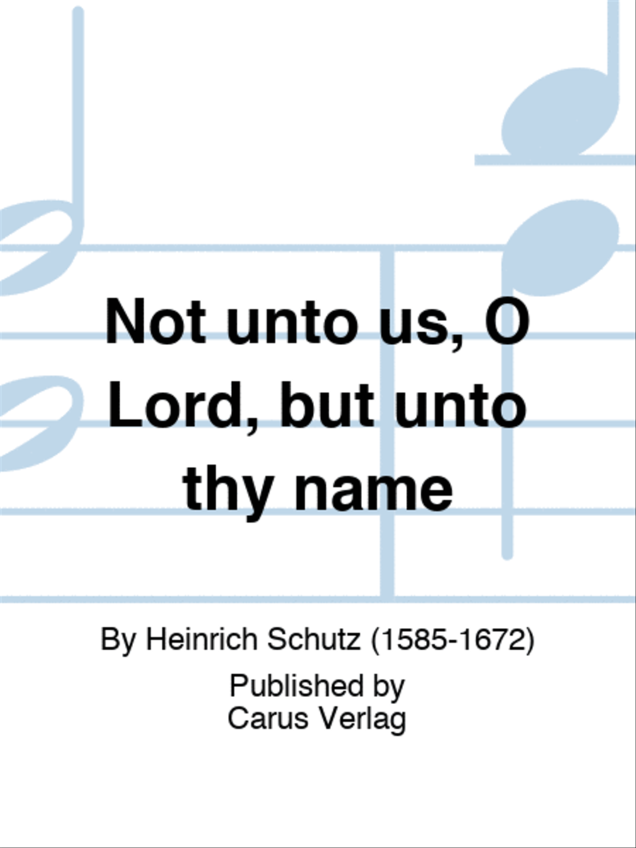 Not unto us, O Lord, but unto thy name Set of Parts scores gallery preview page 1