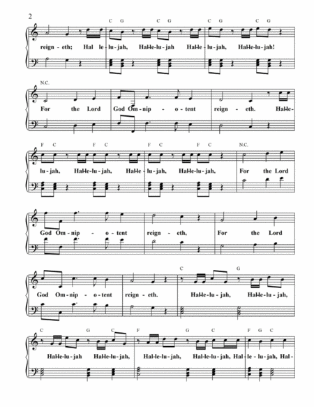 "Hallelujah Chorus" from "The Messiah" - Late Elementary - Early Intermediate Level image number null