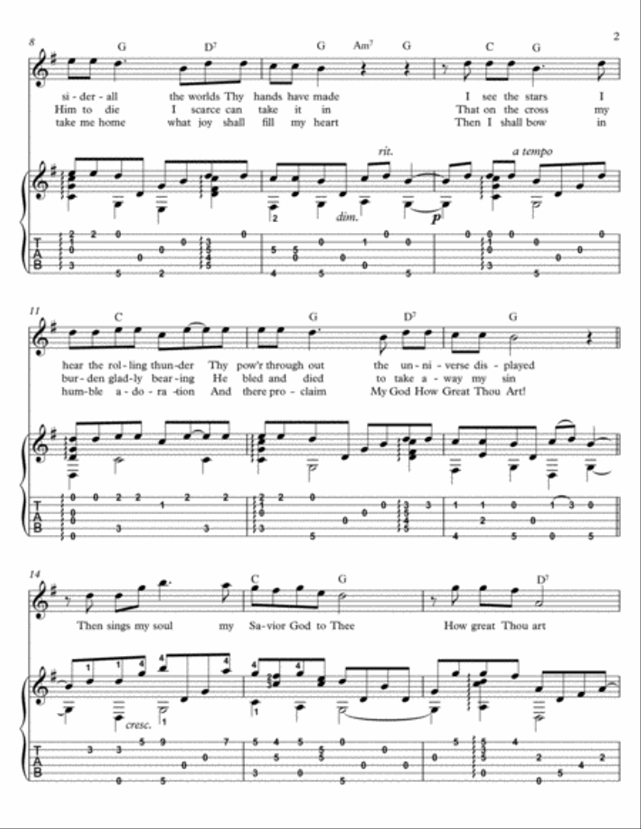 How Great Thou Art Flute scores gallery preview page 2