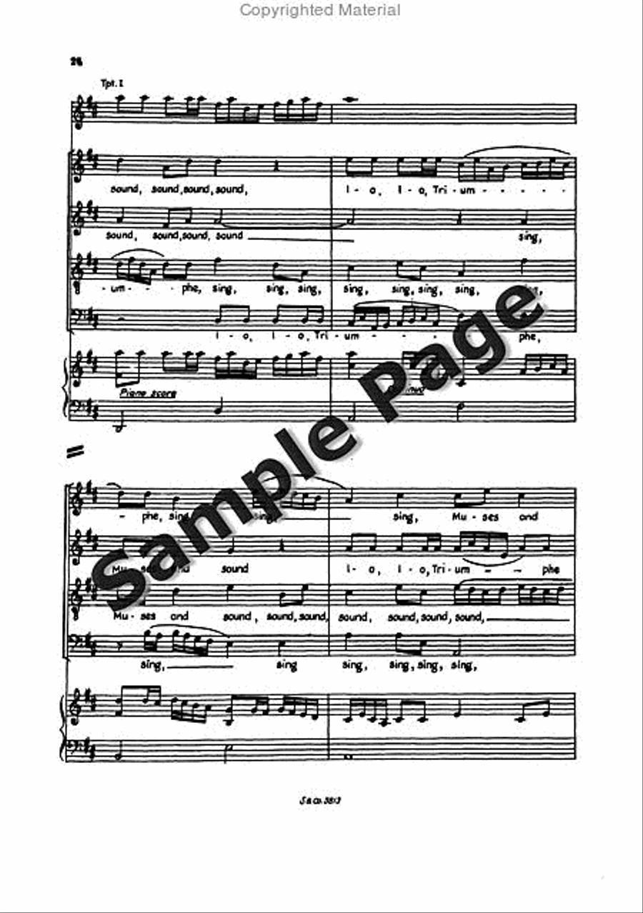 Blow Marriage Ode Full Score Mixed Choir scores gallery preview page 27