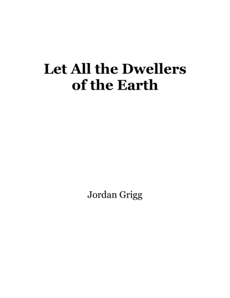 Let All the Dwellers of the Earth image number null