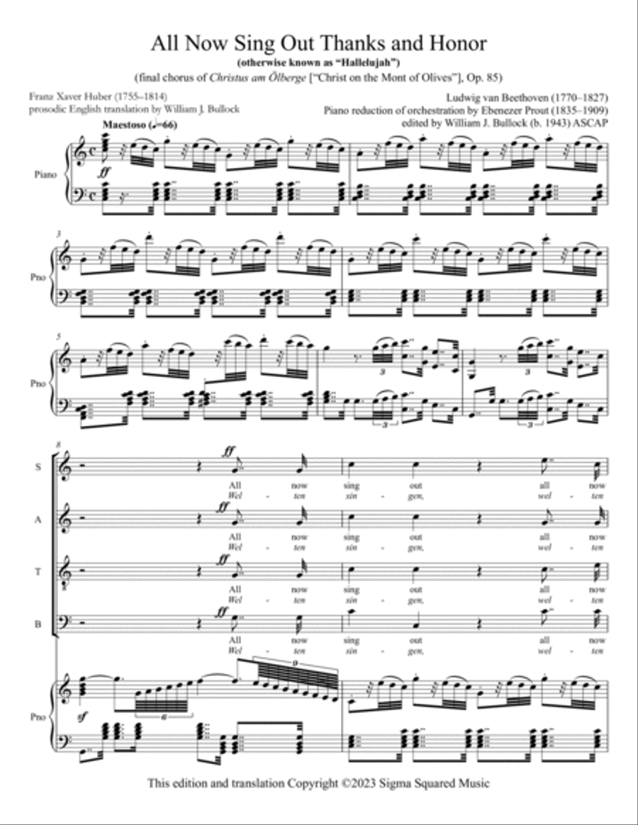 All Now Sing Out Thanks and Honor 4-Part scores gallery preview page 2
