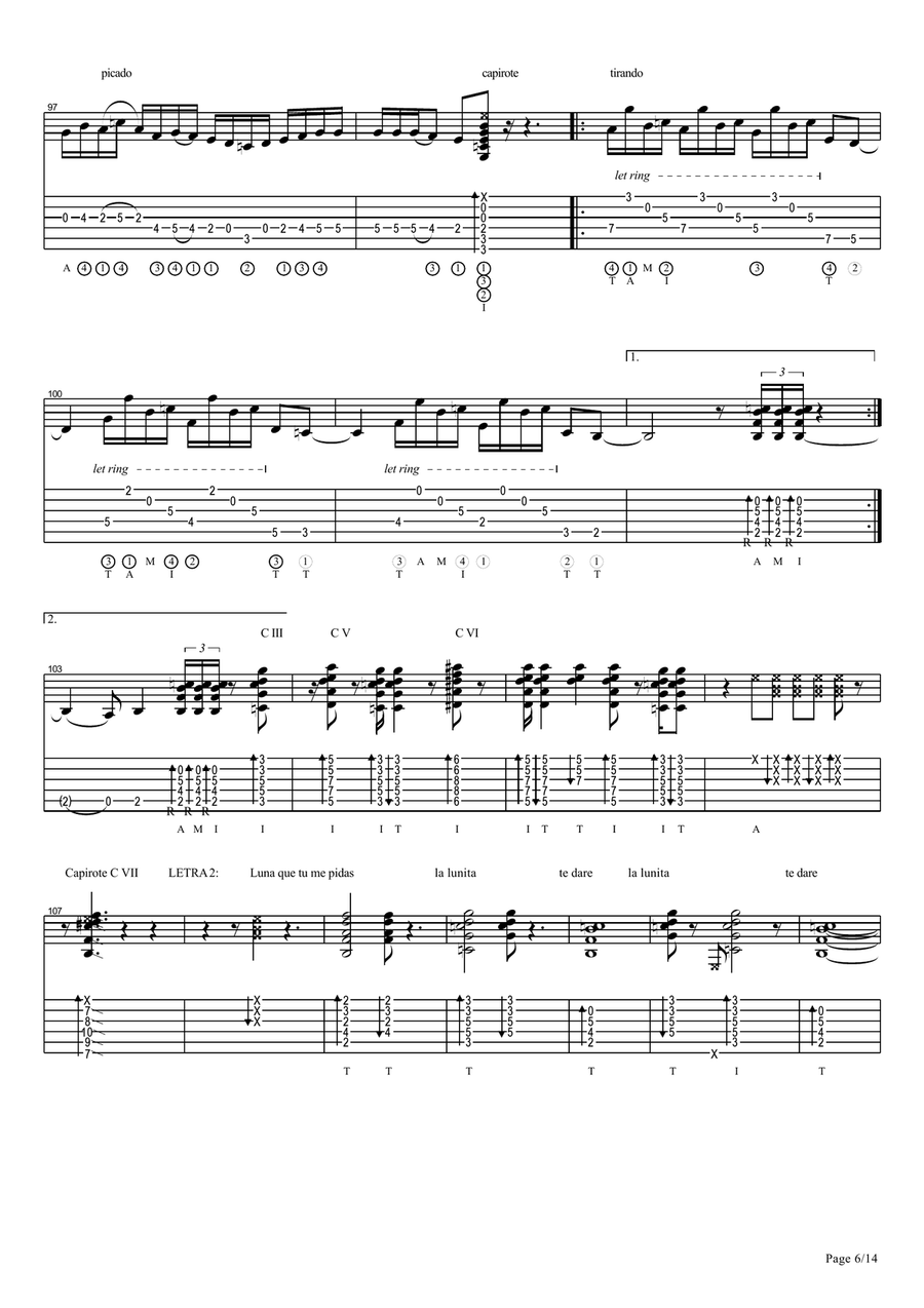 Vicente Amigo - Paseo De Gracia - 9 - La Estrella Electric Guitar scores gallery preview page 6