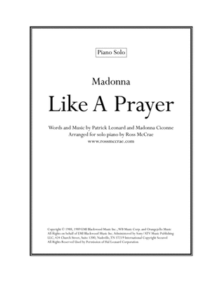 Book cover for Like A Prayer