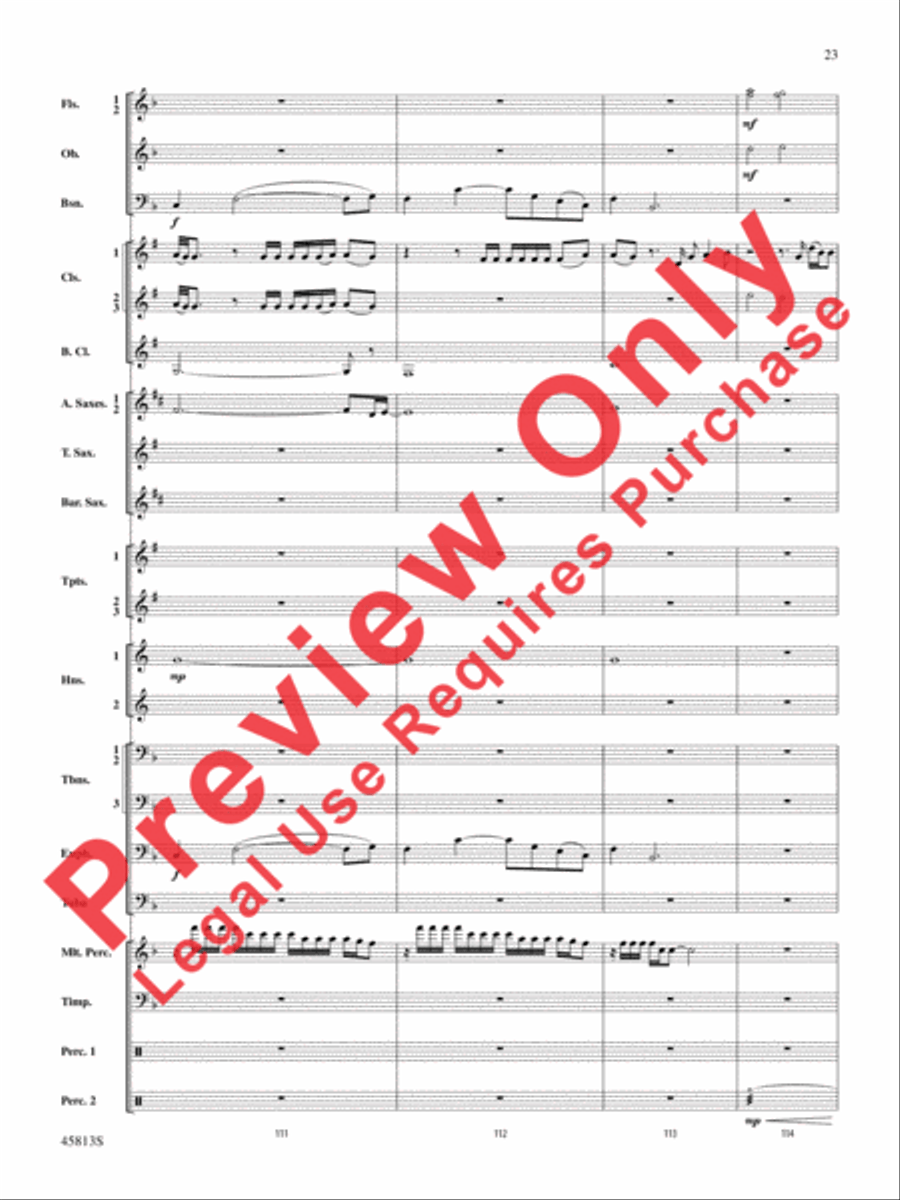 Hamilton, Suite from the Broadway Musical Concert Band scores gallery preview page 24