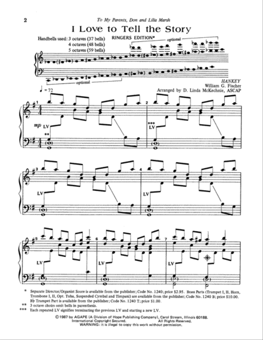 I Love to Tell the Story 5-Octaves scores gallery preview page 9