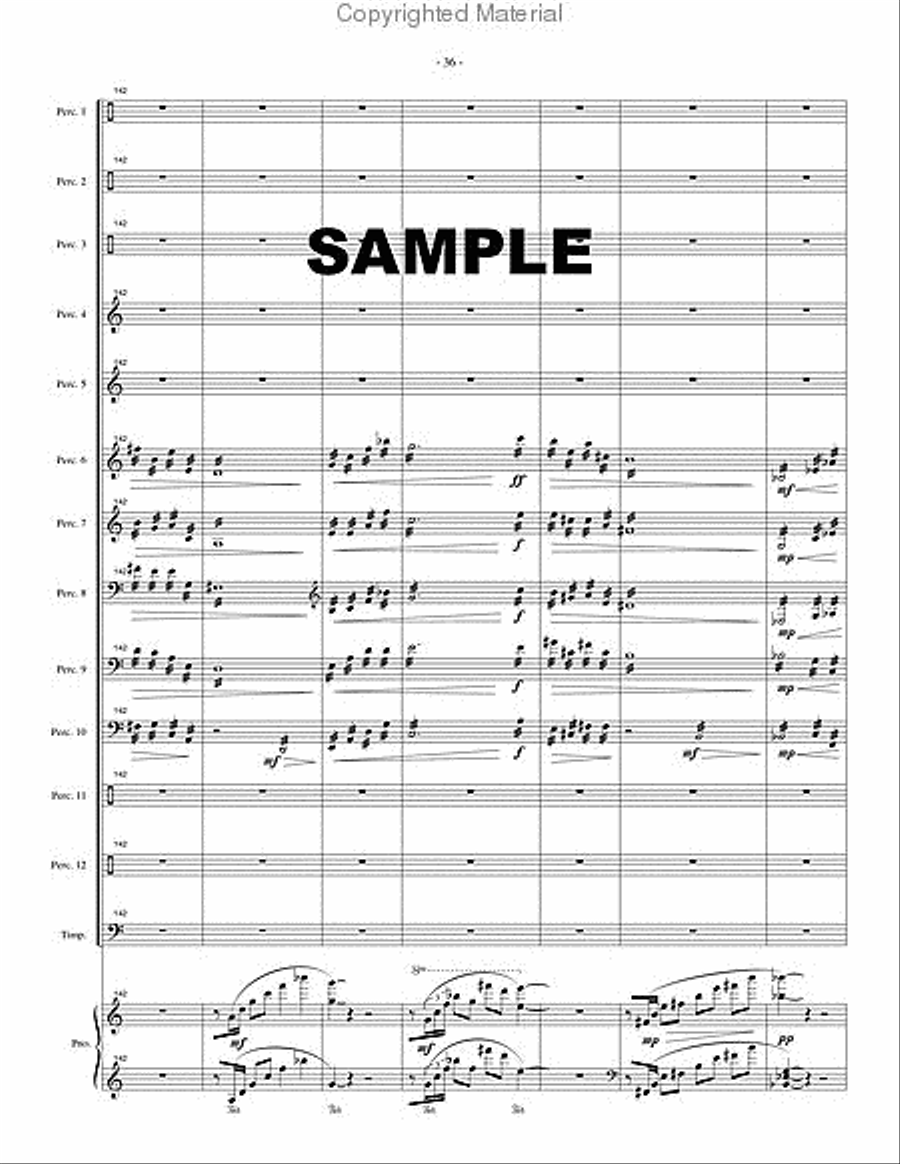 Concerto for Percussion Ensemble Percussion Ensemble scores gallery preview page 5