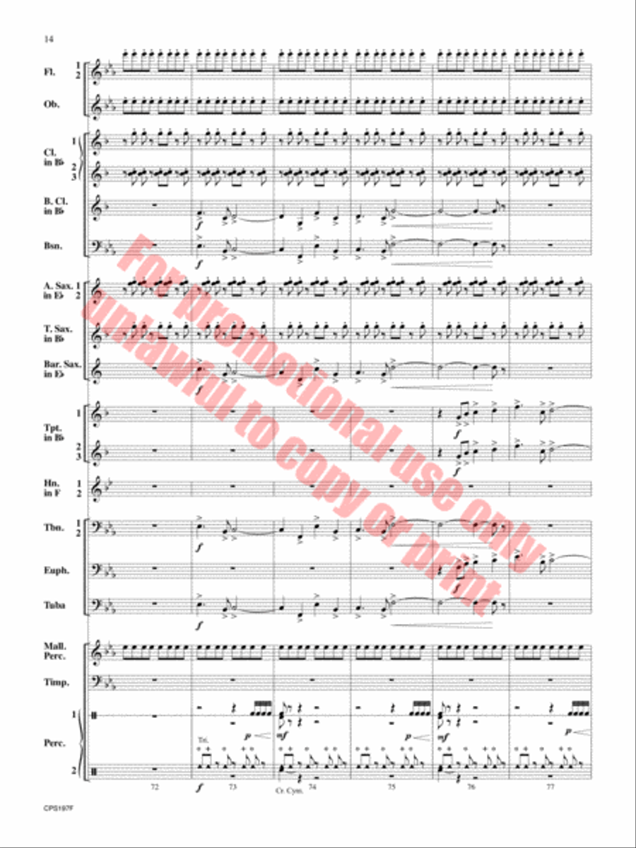 Polar Vortex Concert Band scores gallery preview page 15