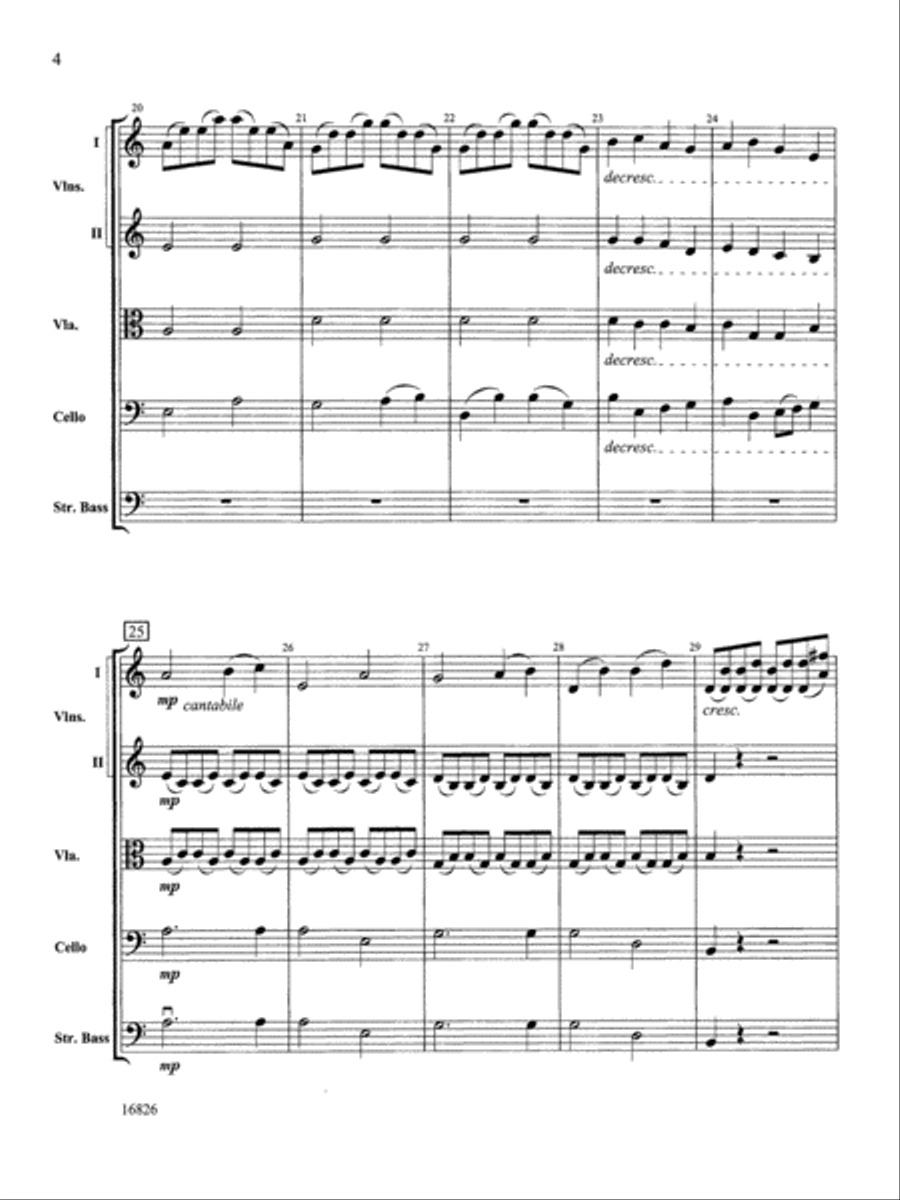 Sinfonia in D: Score Sinfonia in D: Score String Orchestra scores gallery preview page 4