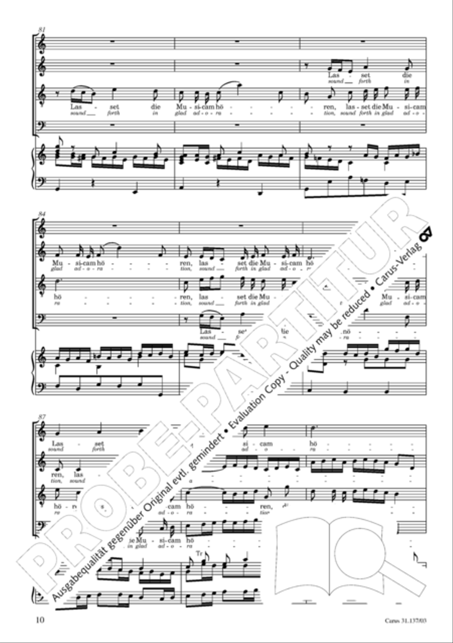 Praise ye, Almighty God, King and our ruler exalted (Lobe den Herren, den machtigen Konig der Ehren) ATB scores gallery preview page 11