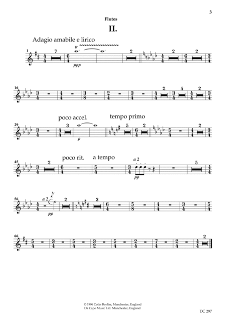 Conversation Concerto No.3 - for flute and orchestra [parts for woodwind and brass] Large Ensemble scores gallery preview page 3