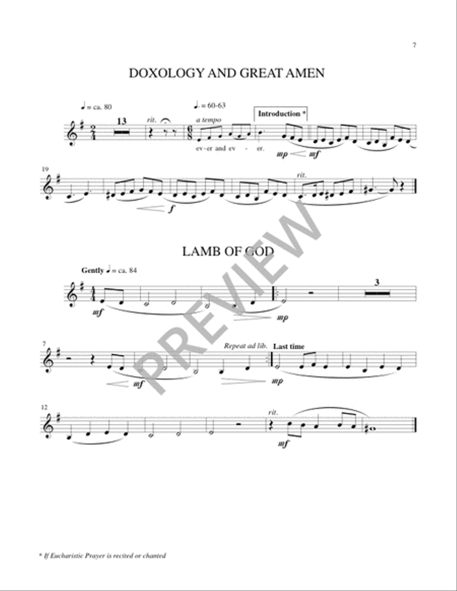 Mass of the Angels and Saints - String edition Handbell Choir scores gallery preview page 13
