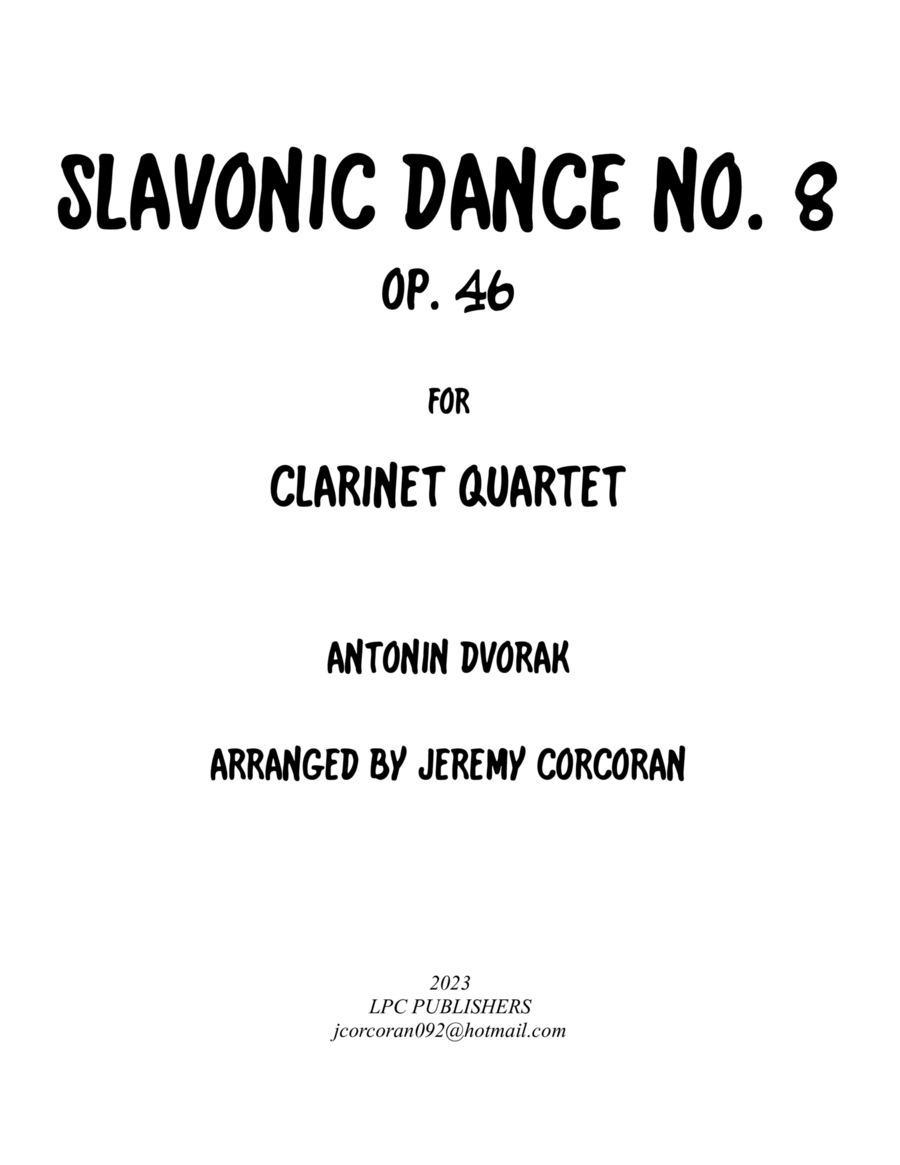 Slavonic Dance Op. 46 No. 8 Woodwind Quartet scores gallery preview page 1