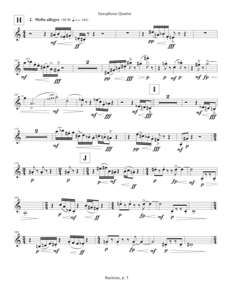 Saxophone Quartet (2016) baritone part