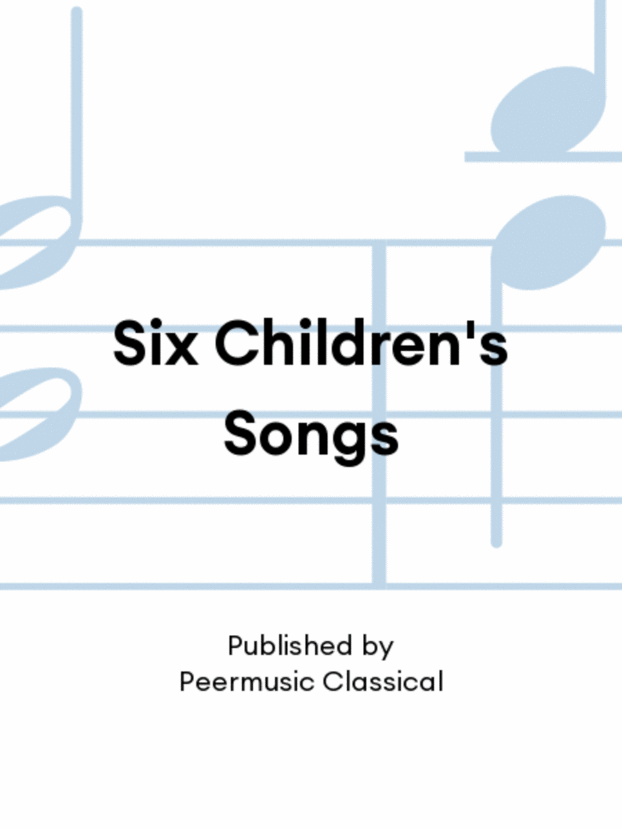 Six Children's Songs Chamber Music scores gallery preview page 1