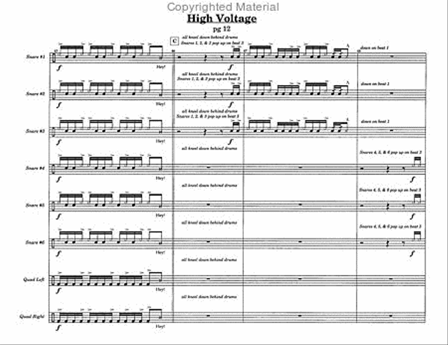 High Voltage Percussion Ensemble scores gallery preview page 4