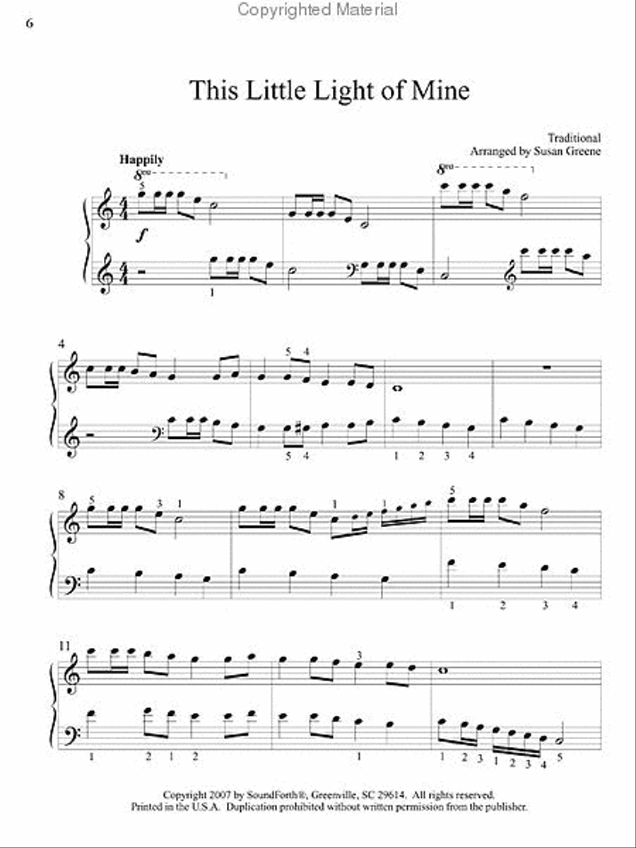 This Little Light of Mine Piano Solo scores gallery preview page 2