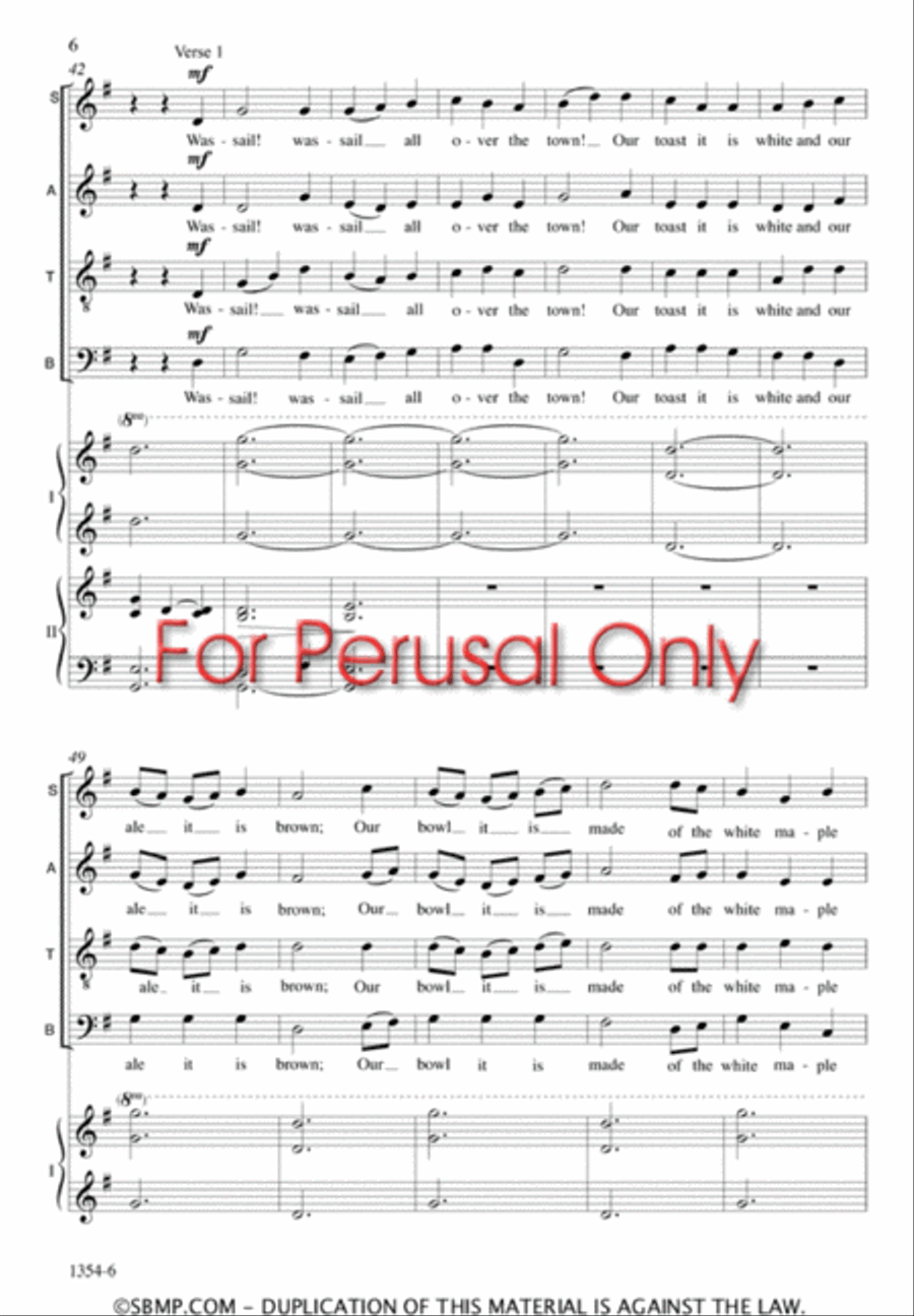 Gloucestershire Wassail - SATB Octavo 4-Part scores gallery preview page 5