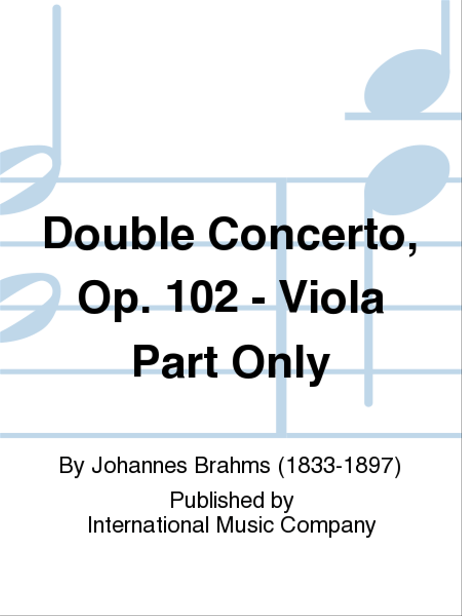 Viola Part For The Double Concerto, Opus 102 (To Replace The Cello) Cello scores gallery preview page 1