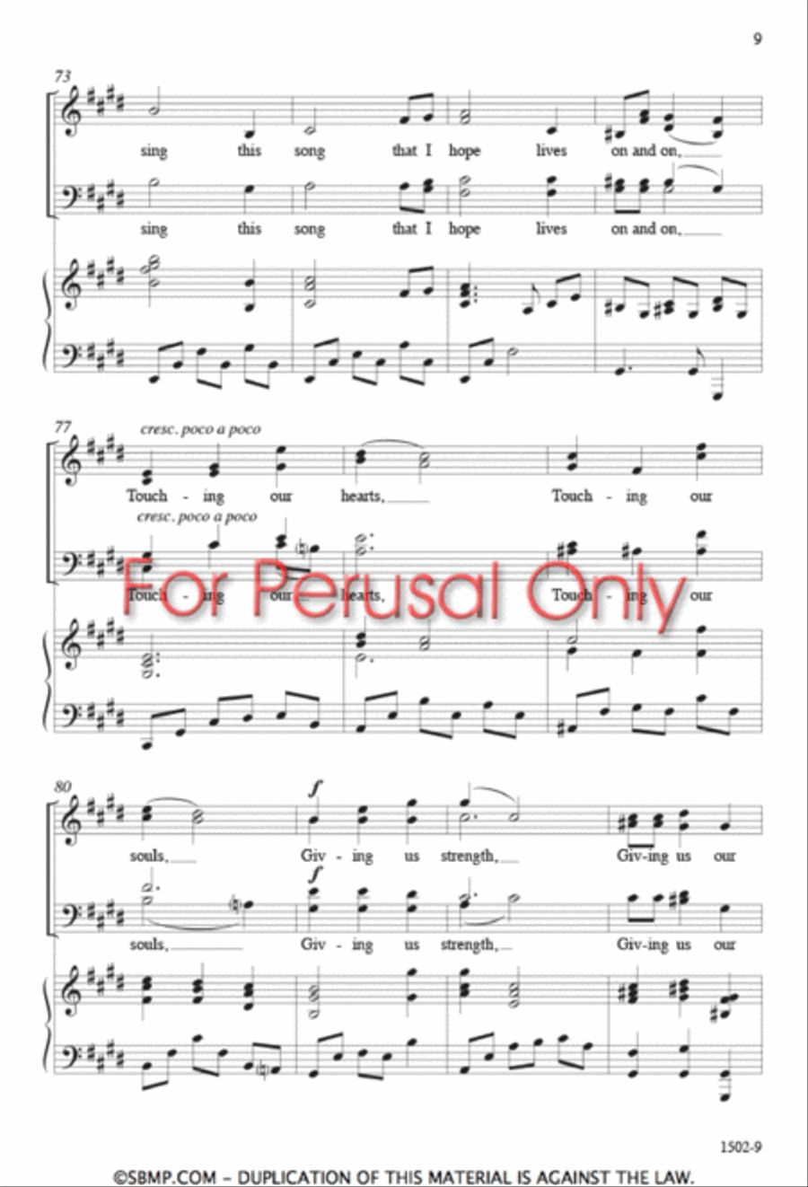The Music of My Soul - SATB Octavo 4-Part scores gallery preview page 8