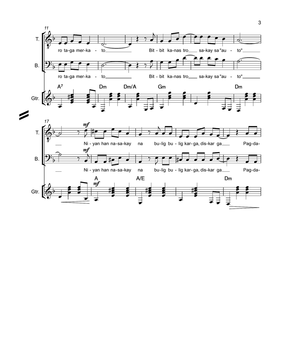 An Lab-Asero (The Fishmonger): An Arrangement Of A Traditional Waray Song 4-Part scores gallery preview page 3