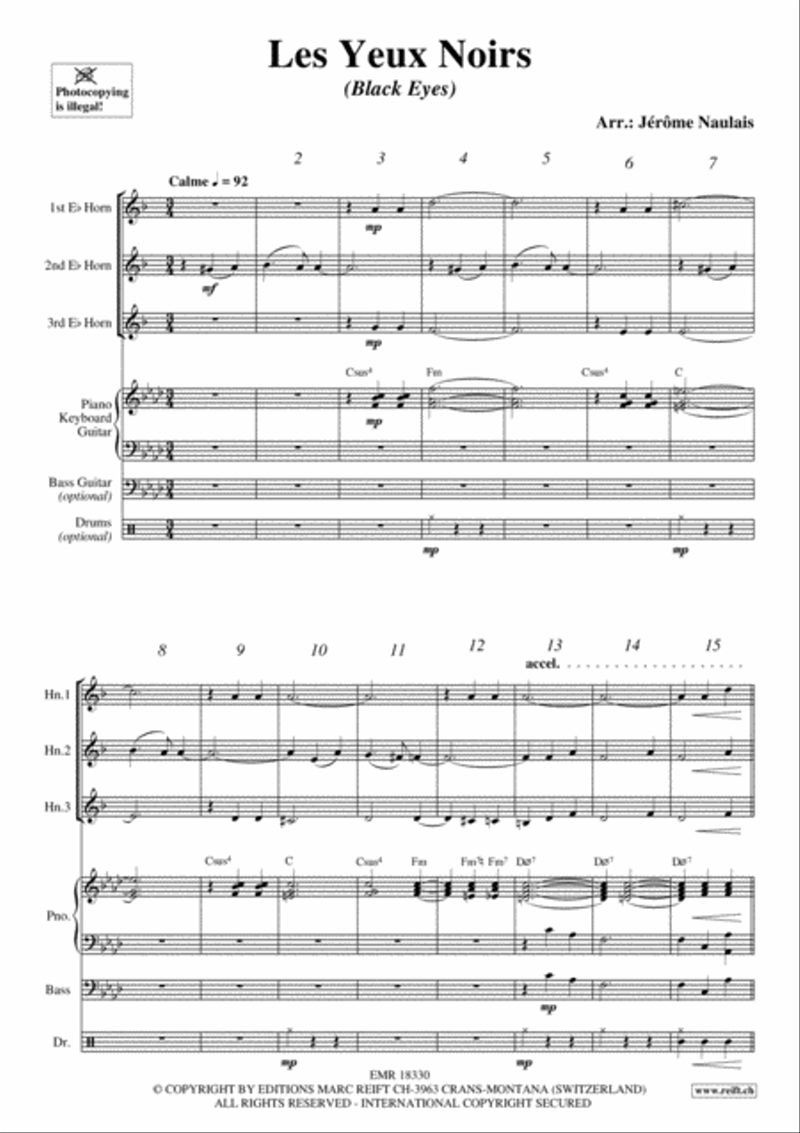 Les Yeux Noirs Horn scores gallery preview page 3