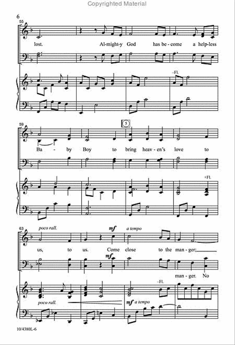 Come Close to the Manger 4-Part scores gallery preview page 6